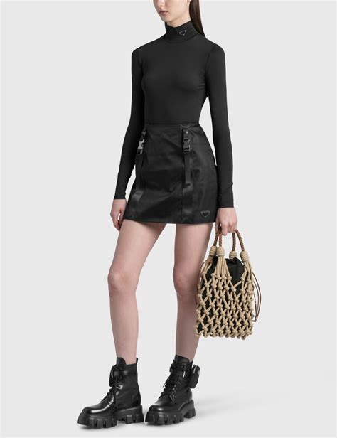 Prada Fishnet cord mesh and nylon bag.